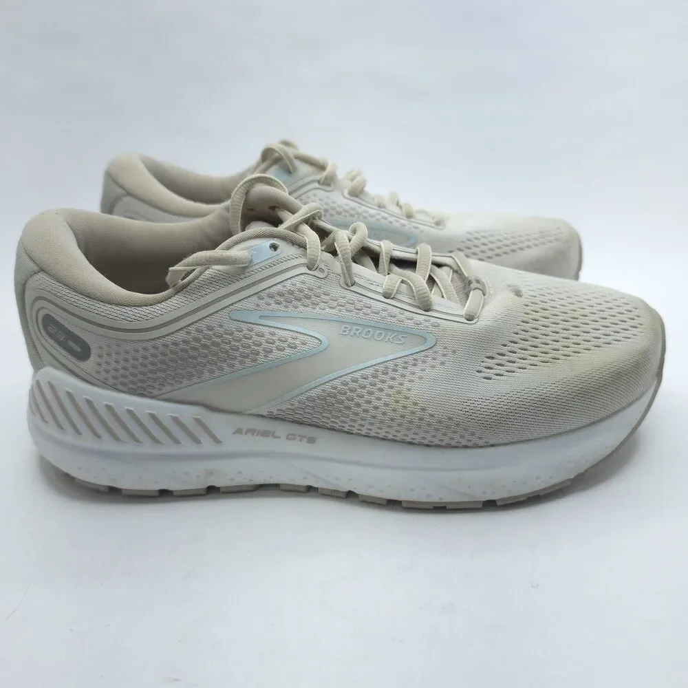 Brooks Ariel GTS 23 Shoes Womens Sz 8 2E Beige Sneakers Running Athletic Jogging